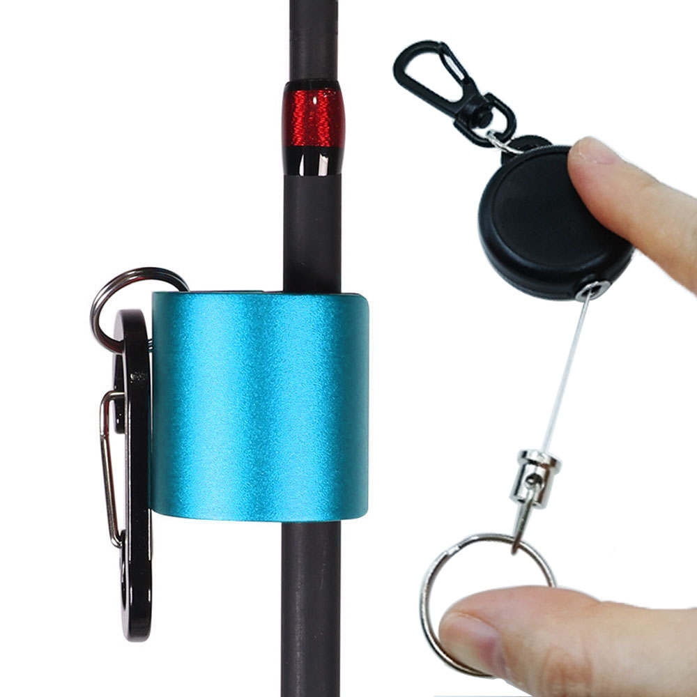 Fishing Rod Fly - 1 set draagbare hengelclip met Zinger