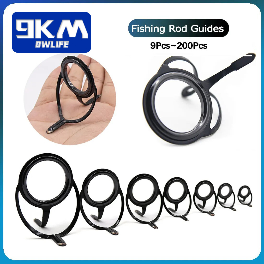 Fishing Rod Guide Replacement - Reparatieset voor hengel Spinhengelbouwcomponenten Roestvrij staal