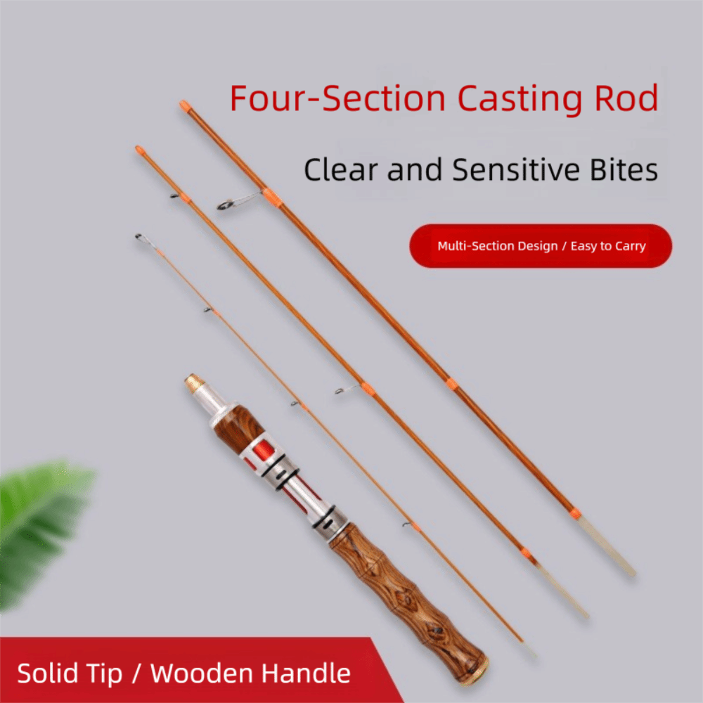 Fishing Rod Carbon Fiber - Hoge kwaliteit 4-delige draaiende hengel UL