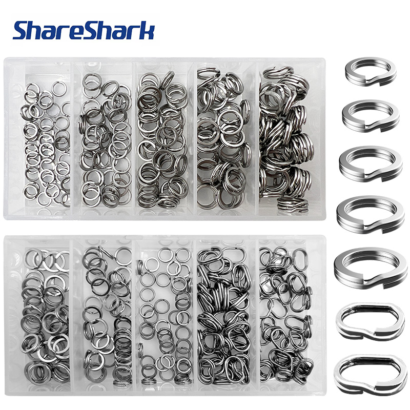 Fishing Rod Case - ShareShark 200 stuks/doos Hoogwaardige RVS Splitringen