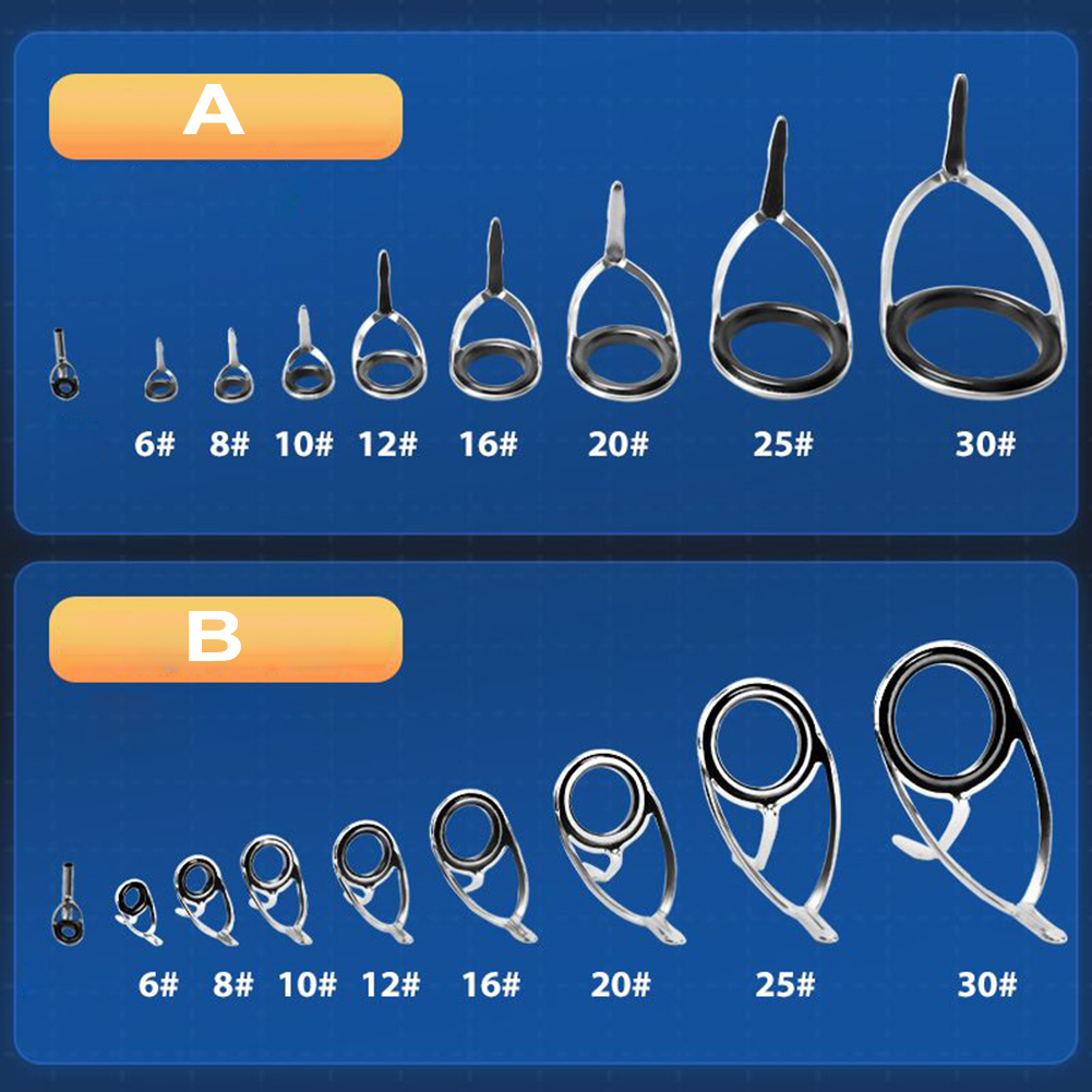 Fishing Rod Tip Replacement - 9 Stuks Hengel Geleider Keramische Ringen