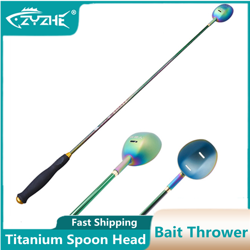 Fishing Rod Carbon Fiber - ZYZHE Bait Thrower Titanium Lepelkop Koolstofvezel