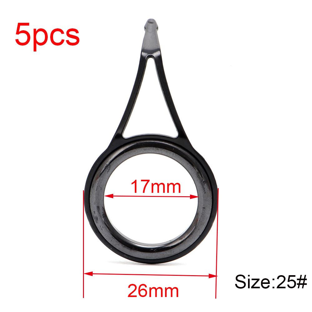 Fishing Rod Tip Replacement - Ovale 3mm-23mm binnendiameter roestvrijstalen visserijhengel geleideoog