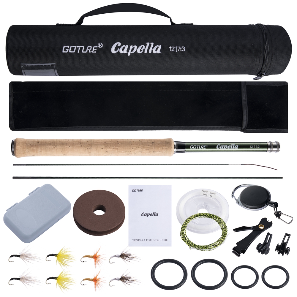 Fishing Rod Combo - Goture Tenkara Fly Hengel Combo 3.6m