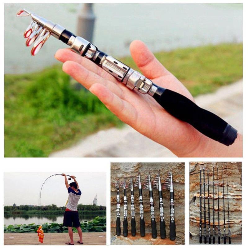 Fishing Rod Travel - 1M verstelbare telescopische hengel Praktische versterkte