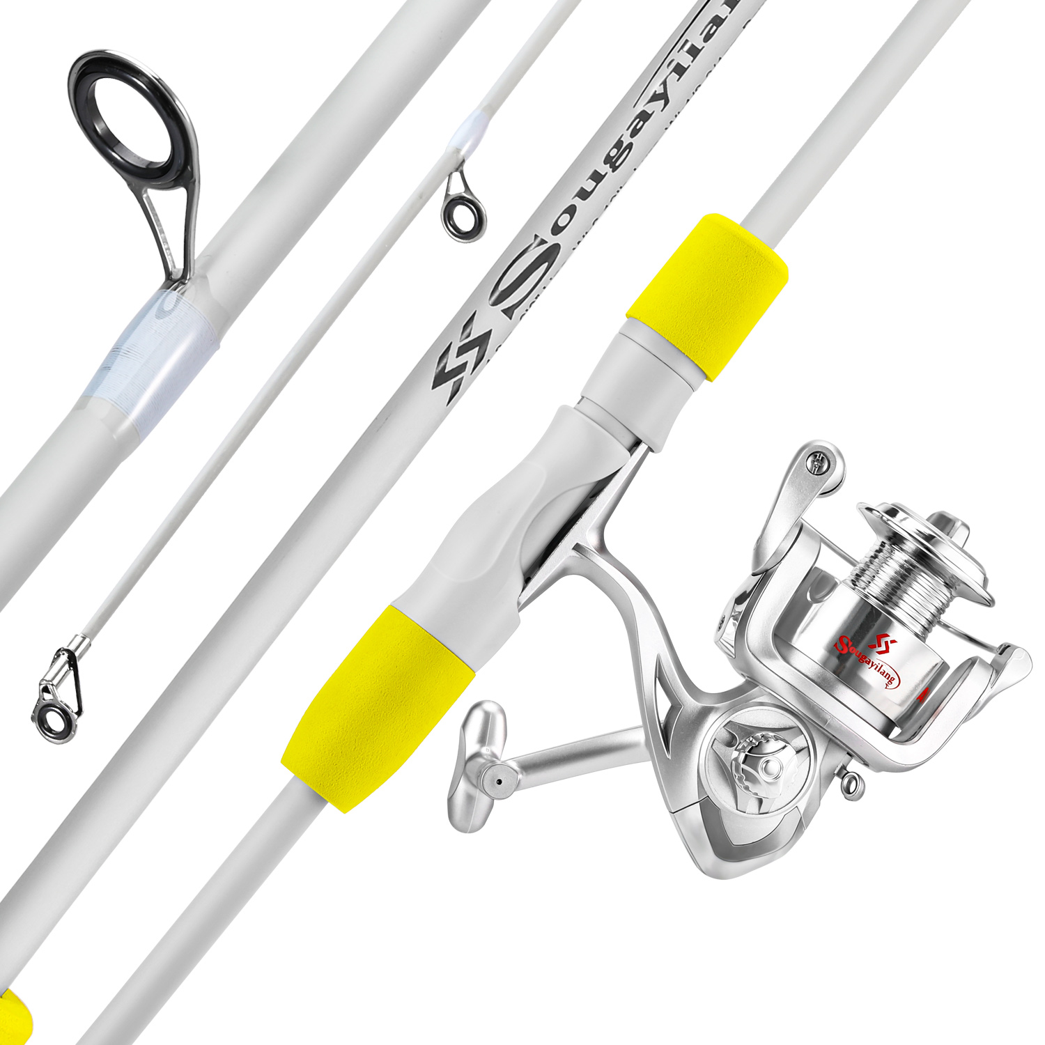 Fishing Rod Combo - Sougayilang 2 sectie Spinning Hengel en