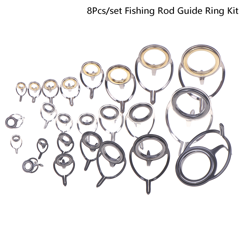 8 stuks visgerei roestvrijstal - Fishing Rod Guide Replacement recensie en prijs
