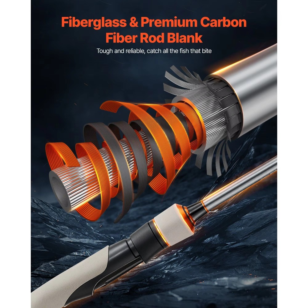 Carbon Fiber Bass Fishing Pole - Fishing Rod Combo recensie en prijs