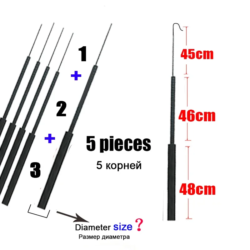 4.1mm-6.4mm 5 stuks hengel tip - Fishing Rod Tip Replacement recensie en prijs