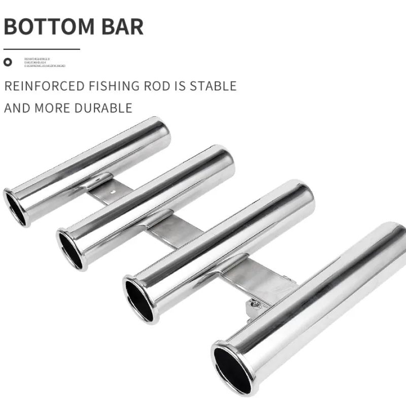 Roestvrij staal 4 buizen henge - Fishing Rod Holder recensie en prijs