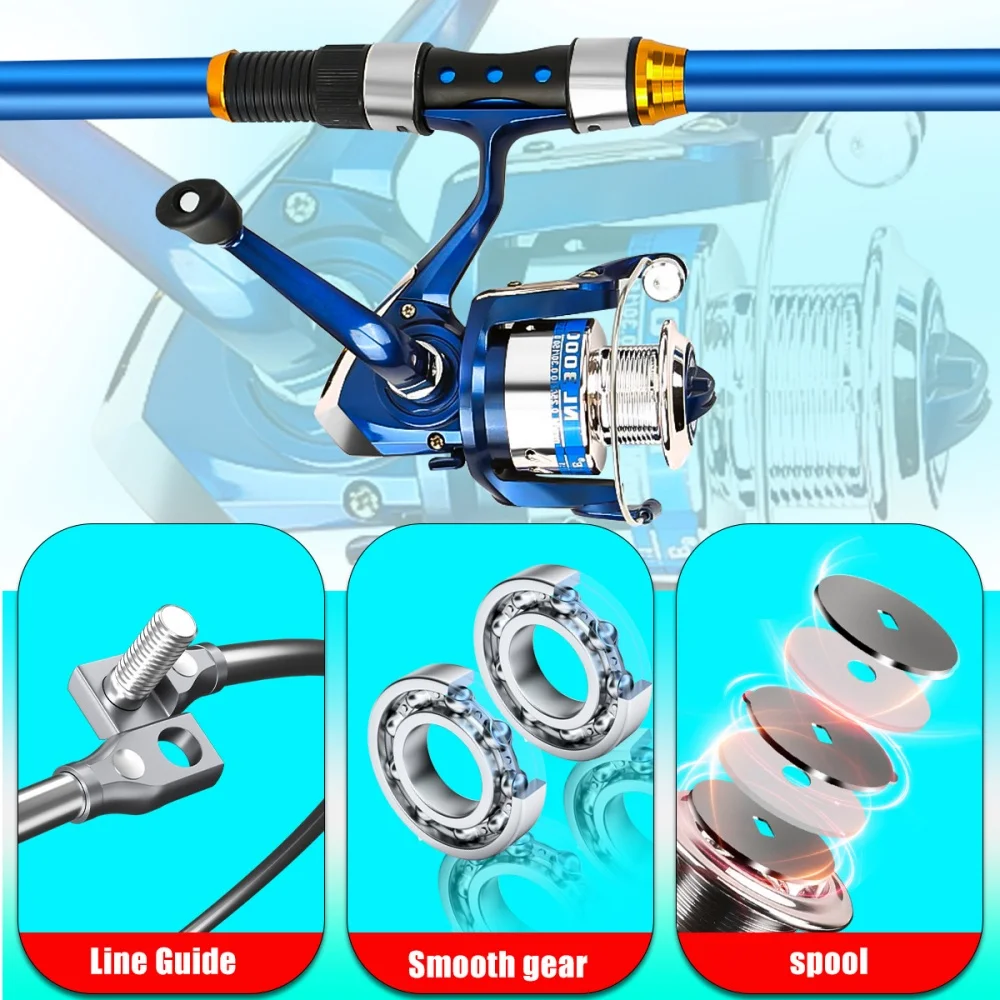 2,1-3,6M telescopische glasvez - Fishing Rod Combo recensie en prijs