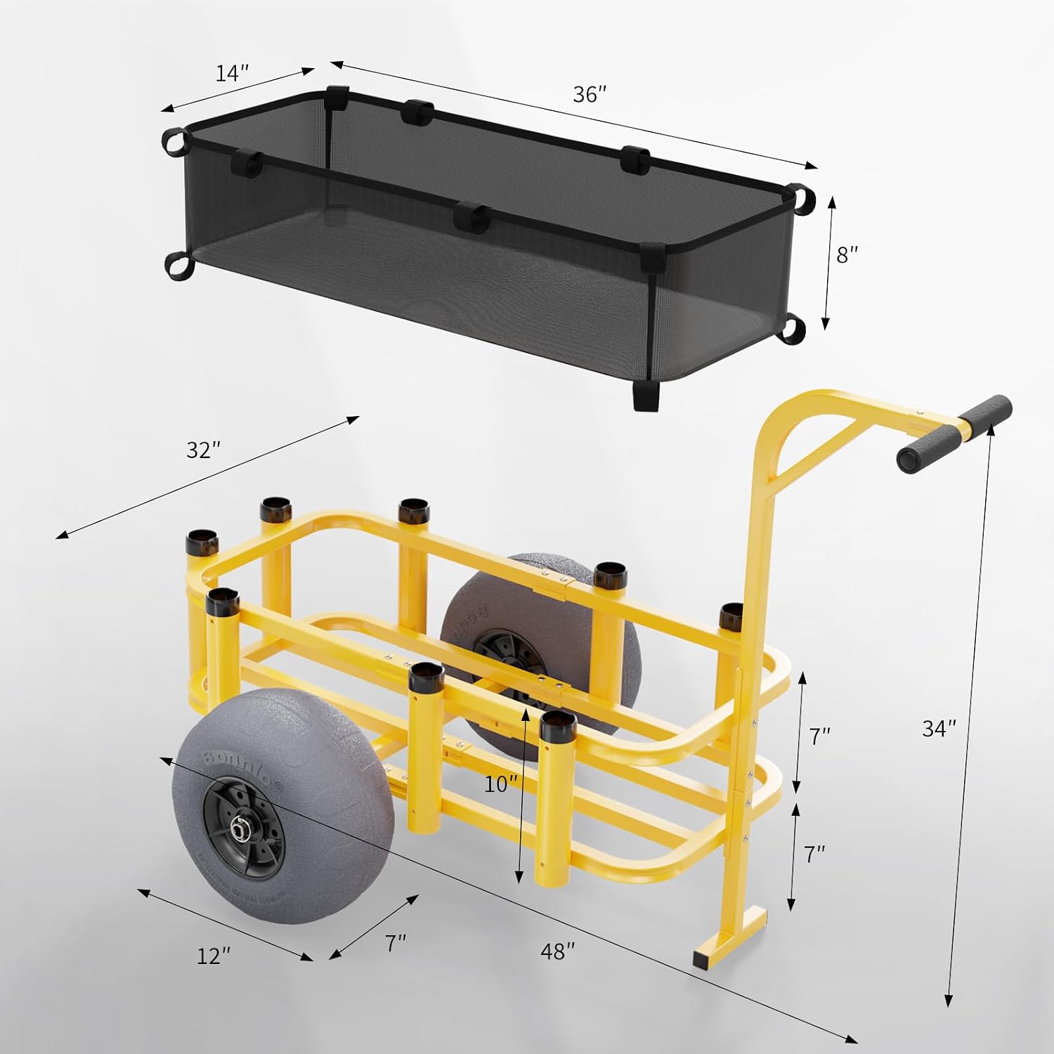 Rolbare viskar, strandkar voor - Fishing Rod Holder recensie en prijs
