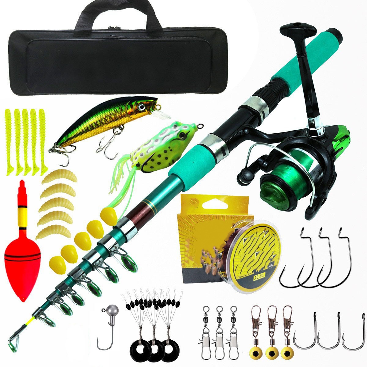 Draagbare ultralichte karper t - Fishing Rod Telescopic recensie en prijs